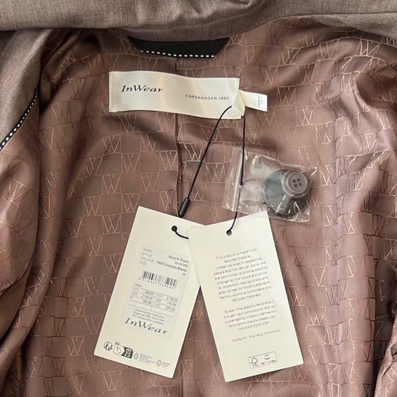 NWT InWear Oversized Naxal Blazer, Americano Brown, Size 6 / 36 - Picture 10 of 11